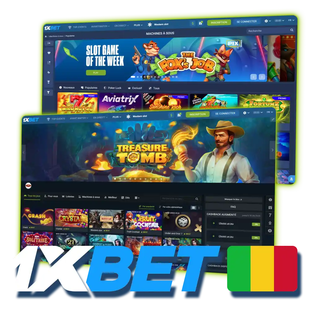 Jouez en ligne aux meilleurs jeux de casino sur 1xBet.