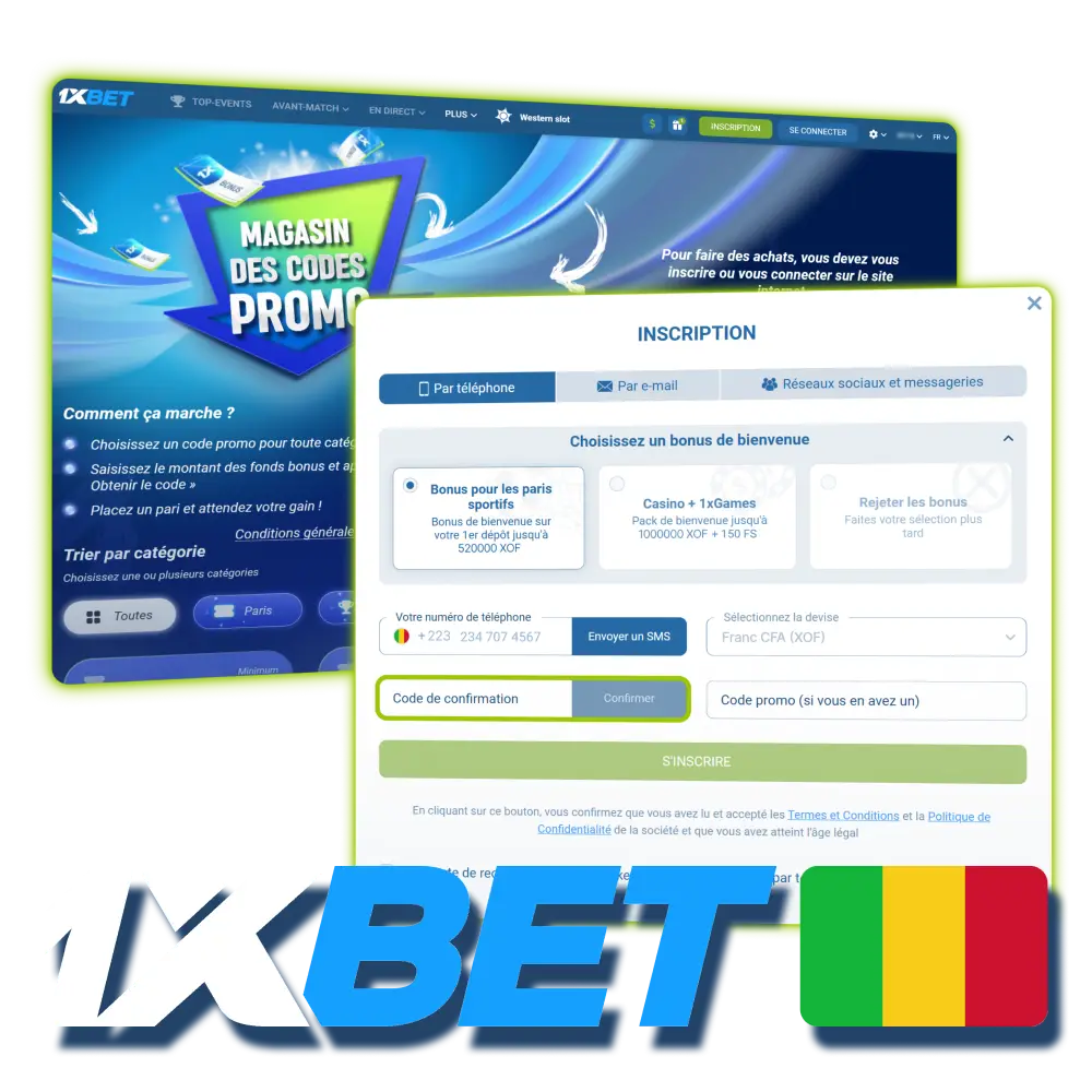 Activez votre code promo sur le site officiel de 1xBet.