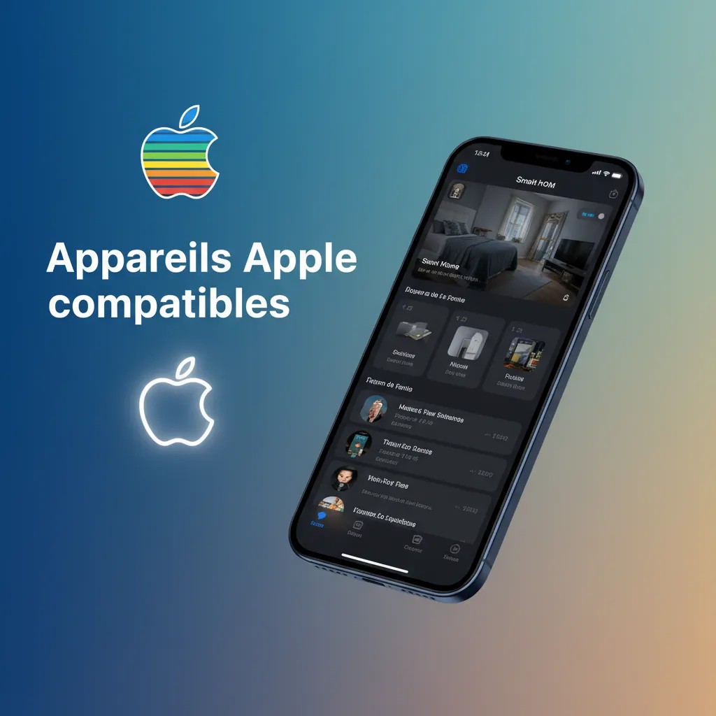 Appareils Apple compatibles: iPhone 6s-13, X, XR, iPad 7e, iPad Air 3e, iPad mini 5e.