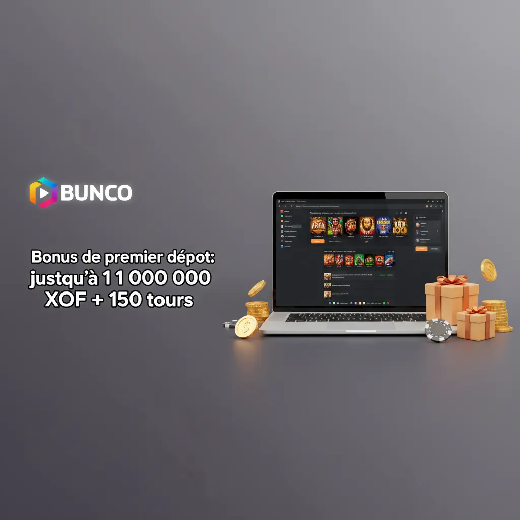 Bonus 1er dépôt: 100% jusqu’à 1 000 000 XOF + 150 tours gratuits, dépôt min 3 500 XOF, casino ou paris sportifs.