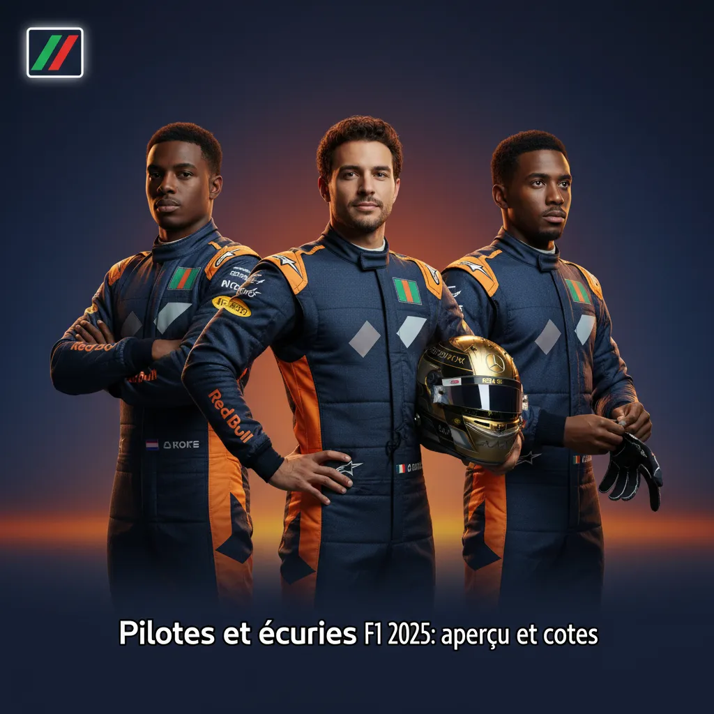 F1 2025: tableau écuries/pilotes, certains à confirmer; cotes du titre à jour dans l’app. Verstappen, Leclerc, Hamilton