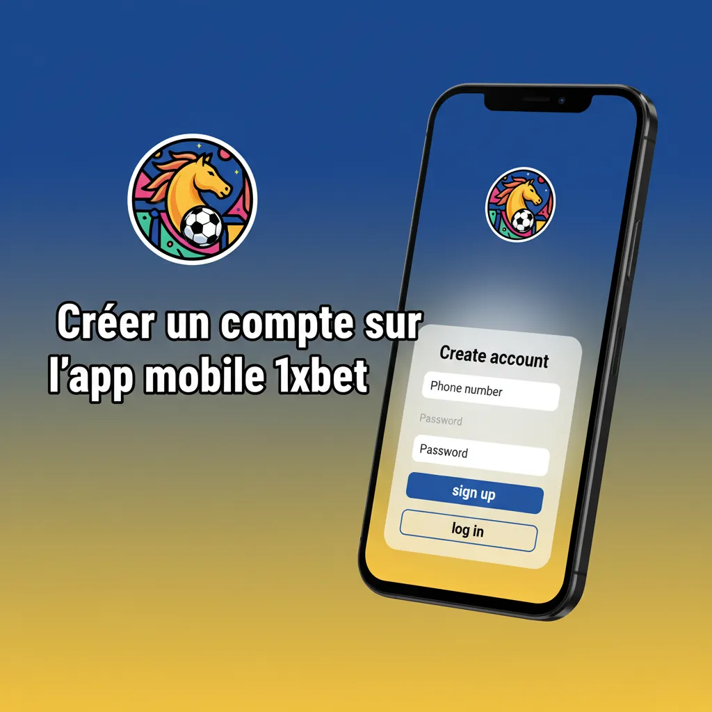 Écran mobile de l’app 1xbet: étapes d’inscription: numéro, XOF, mot de passe, code promo, SMS, profil; 18+ requis en 2 min