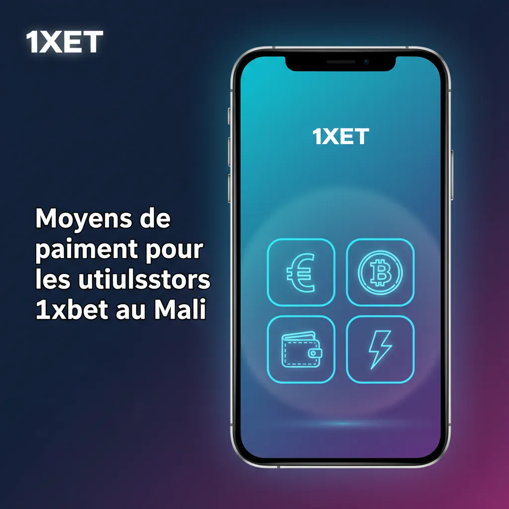 1xBet Mali: Orange/Moov Money, Visa/Mastercard, virement, crypto; dép. 1 000, retr. 3 000, max 5 000 000 XOF.