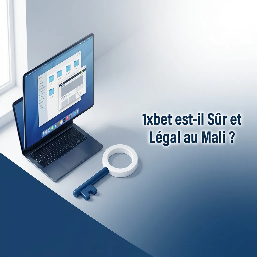 1xbet logo avec licence Curaçao et symboles de sécurité SSL illustrant légalité et protection des joueurs au Mali