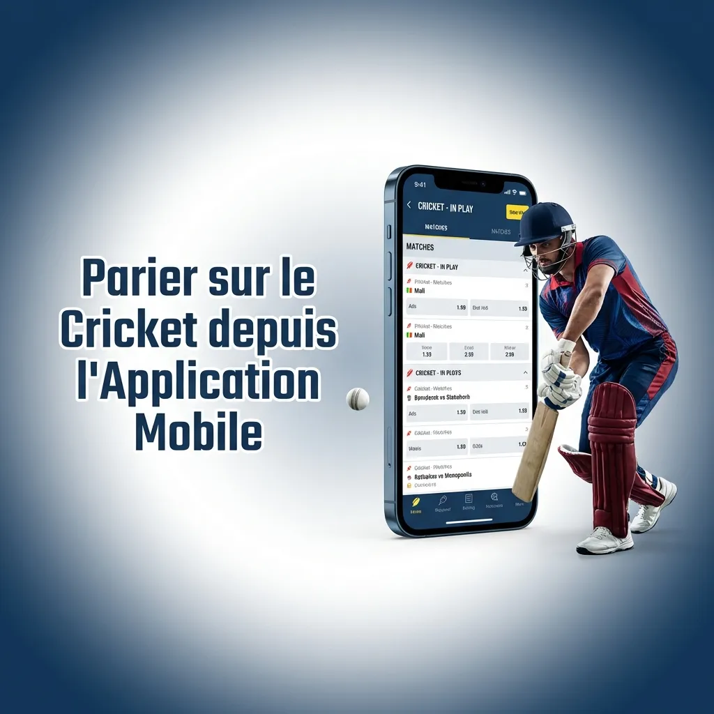 Mobile app for cricket betting showing match odds, live streaming, and quick bet placement on smartphone screen