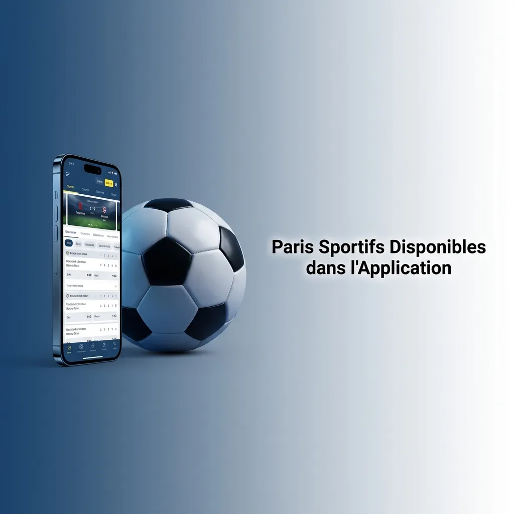 Application 1xbet affichant les options de paris sportifs incluant football, basketball, tennis et e-sports