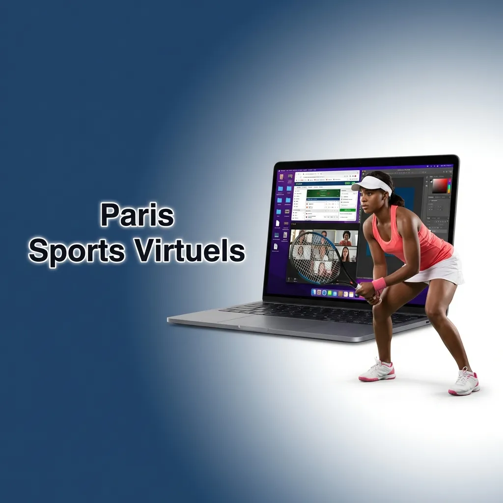 Virtual sports betting interface showing 3D animated football, horse racing, dog racing, and tennis matches
