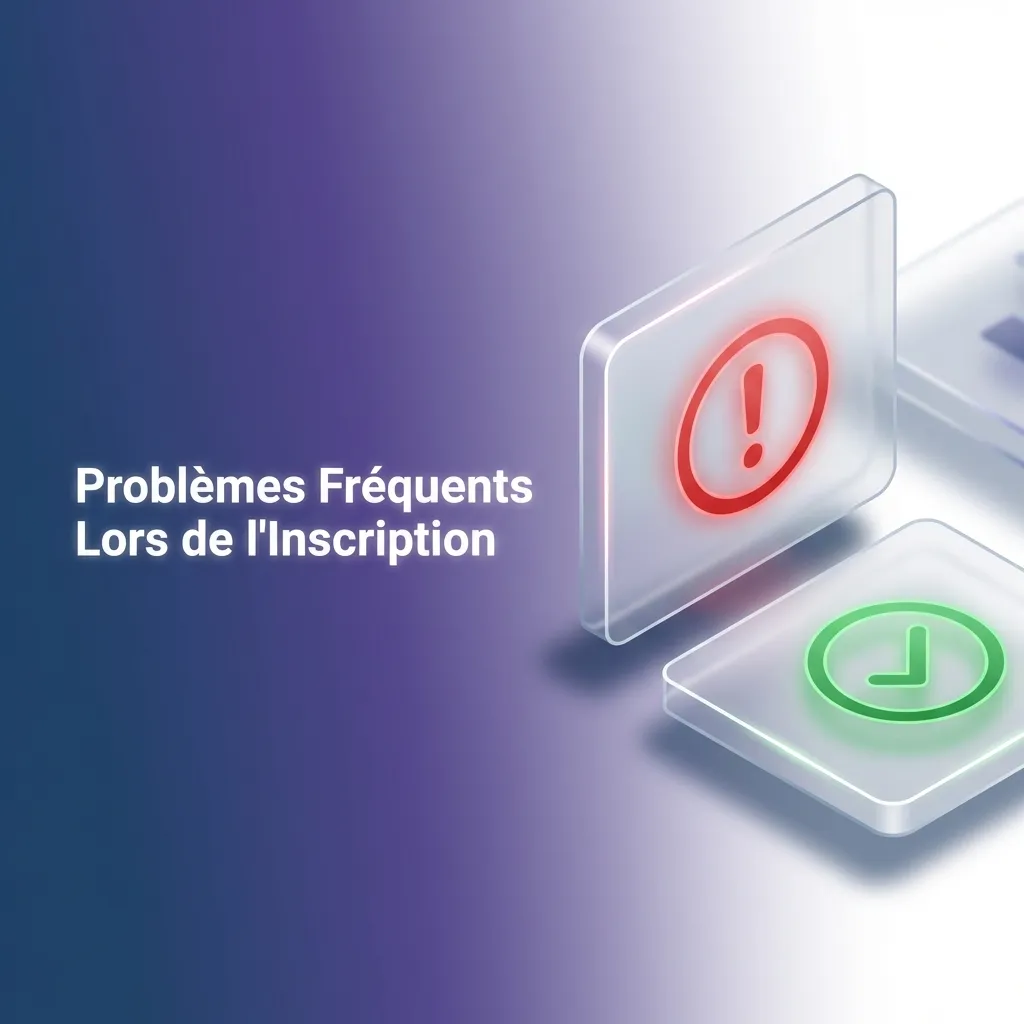 Troubleshooting table showing common registration problems and solutions for account signup issues