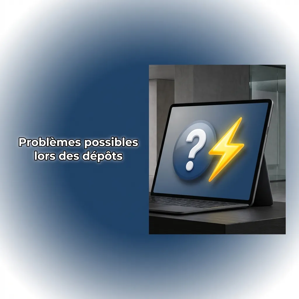 Troubleshooting guide showing common deposit problems and solutions for financial transactions on a platform