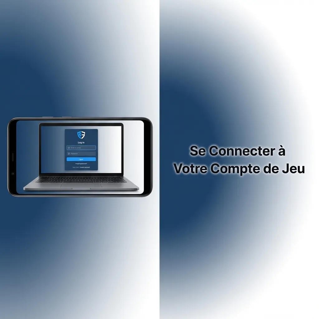 Secure gaming account login page showing credential entry fields and connection button for accessing player dashboard