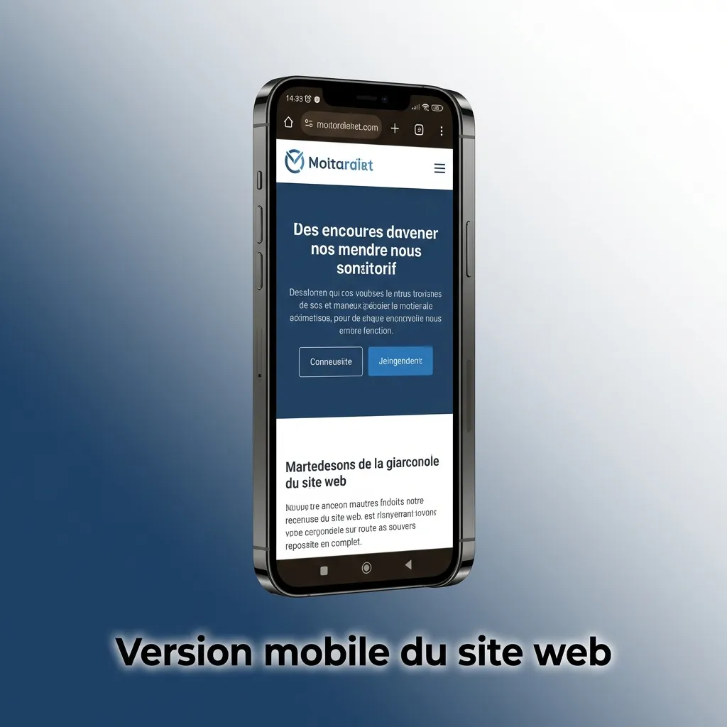 Site web mobile optimisé accessible sur smartphone et tablette pour paris sportifs et jeux de casino
