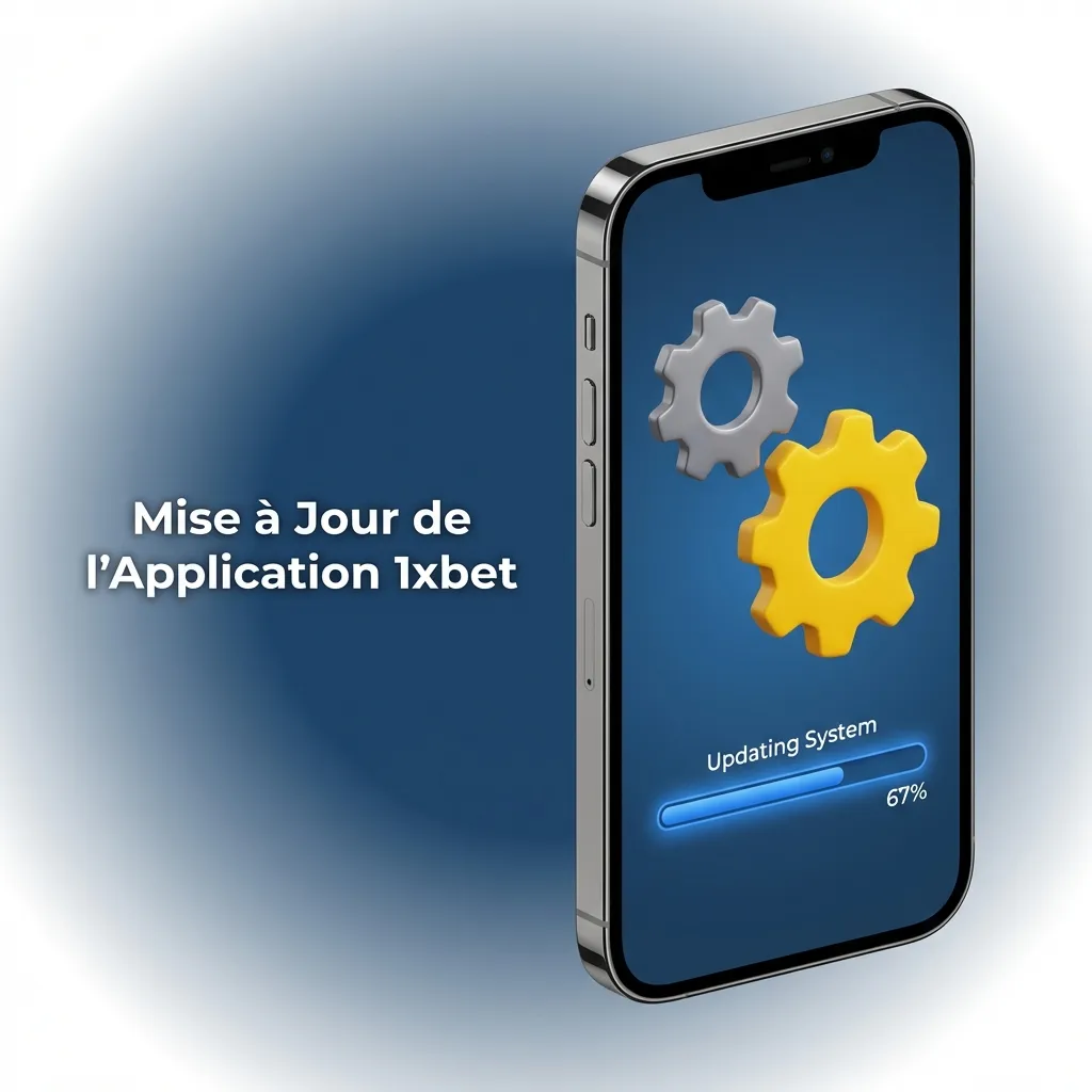 1xbet app auto-updating on smartphone screen showing latest version with automatic refresh feature