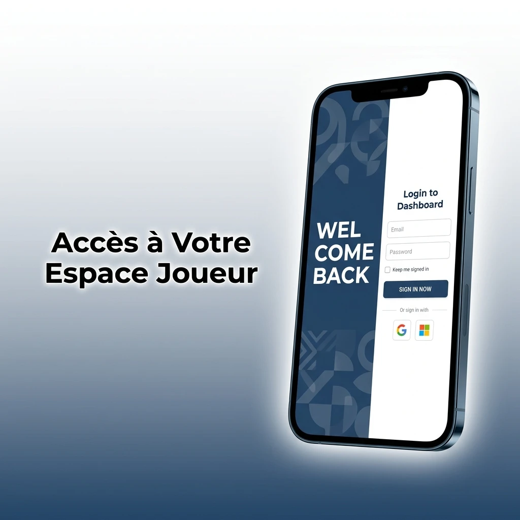Interface de connexion sécurisée à votre espace joueur sur appareil Apple pour gérer vos paris.