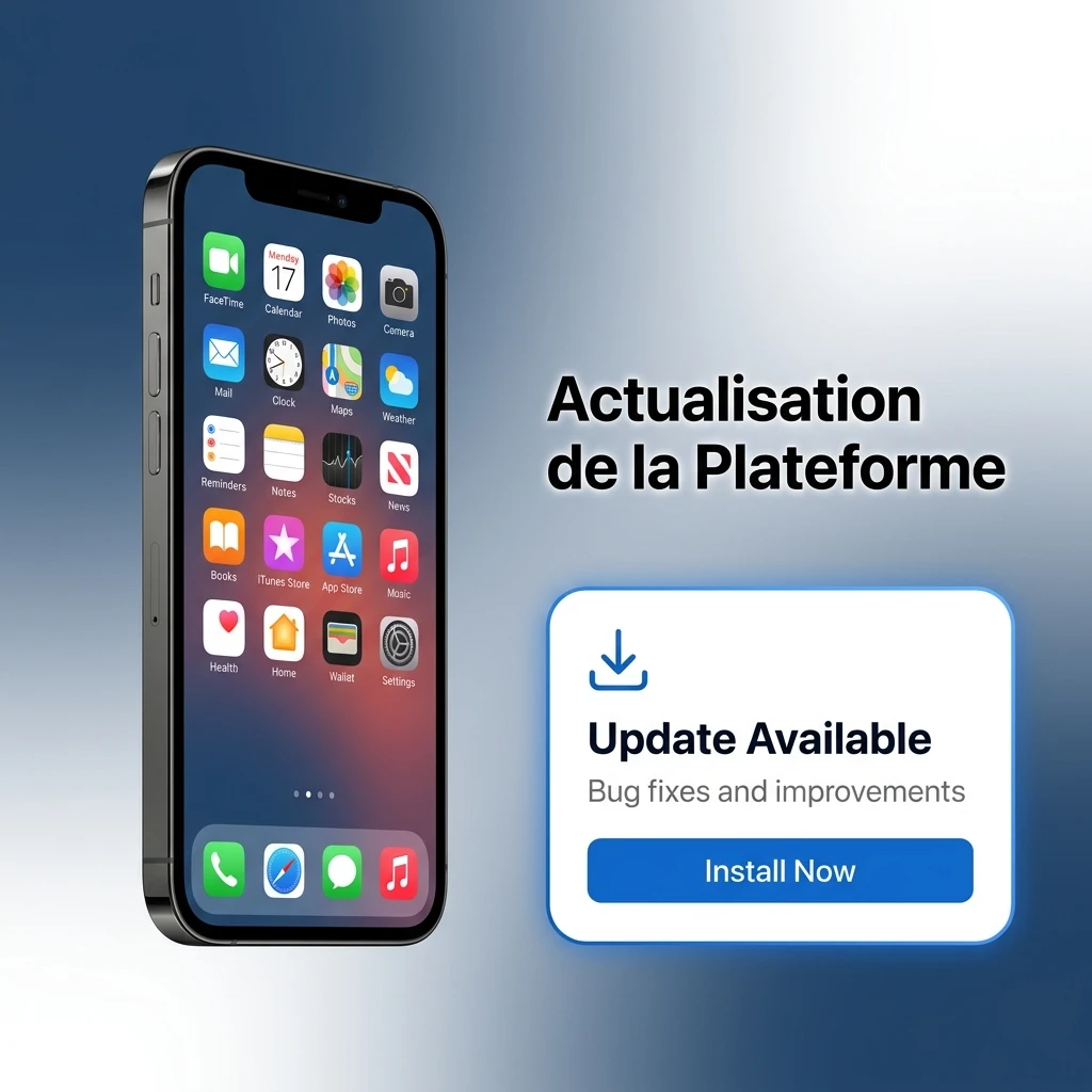 Actualisation automatique de la plateforme web sans téléchargement.