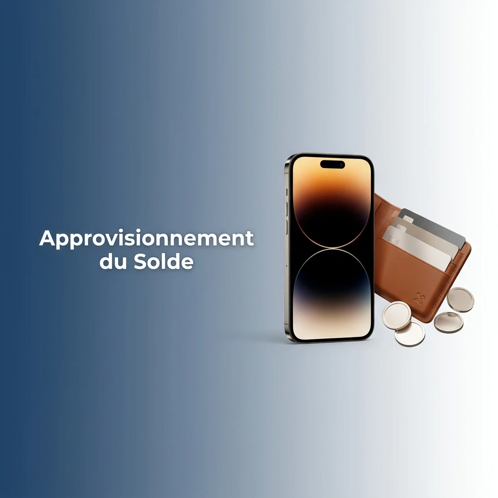 Interface d'approvisionnement du solde pour recharger son compte via l'espace personnel.