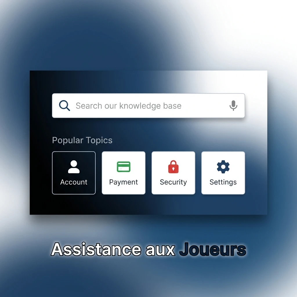 Canaux d'assistance aux joueurs : chat en direct, support par email et ligne téléphonique.