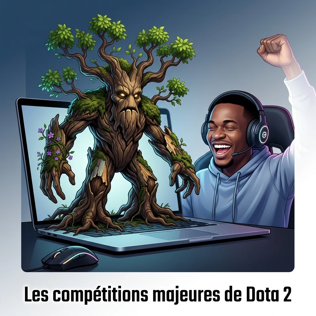 Les tournois e-sport majeurs de Dota 2, dont The International, ESL, BLAST et PGL.