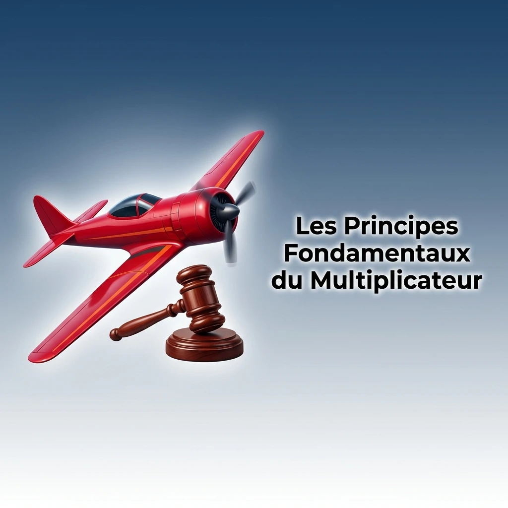 Interface du jeu multiplicateur où un avion rouge en vol fait grimper le coefficient avant sa disparition.