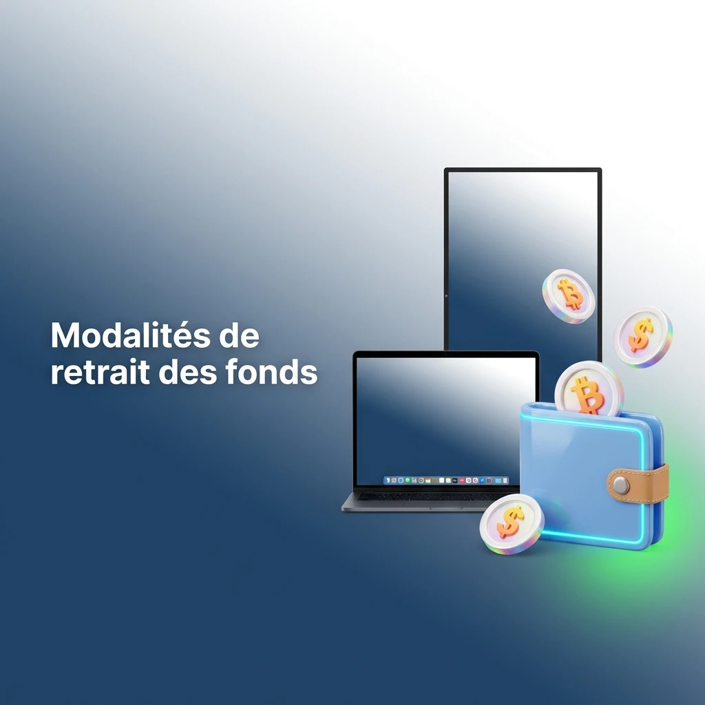Procédure et modalités de retrait des fonds et gains vers votre compte.