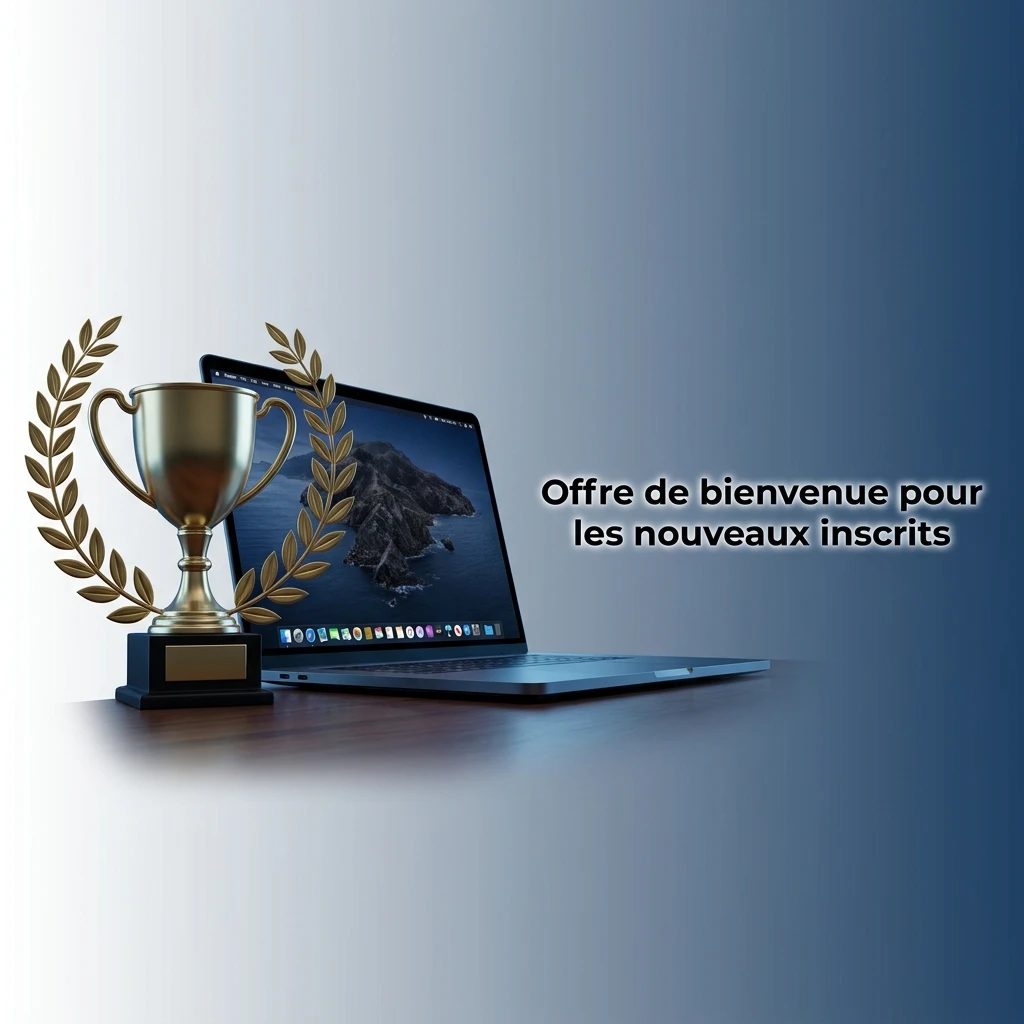 Offre de bienvenue pour les nouveaux inscrits : 100 % jusqu'à 1 000 000 XOF et 150 tours gratuits.