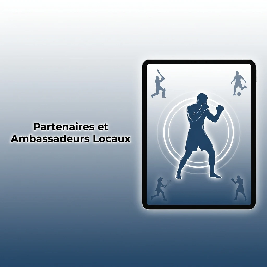 Partenaires et ambassadeurs locaux au Mali : CAF, clubs de football, athlètes et artistes maliens.