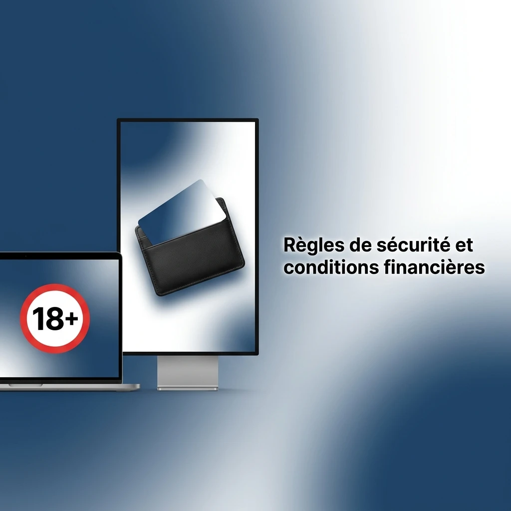 Règles de sécurité et conditions financières pour les transactions sur le casino.