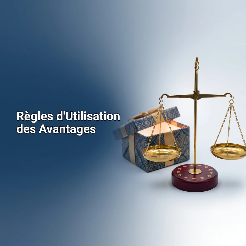 Règles d'utilisation des avantages : conditions de profil, exigences de mise et retraits.