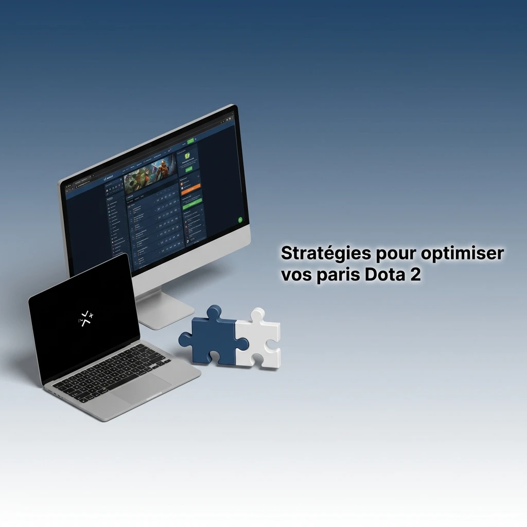 Illustration des stratégies pour optimiser vos paris Dota 2 via l'analyse et la gestion.