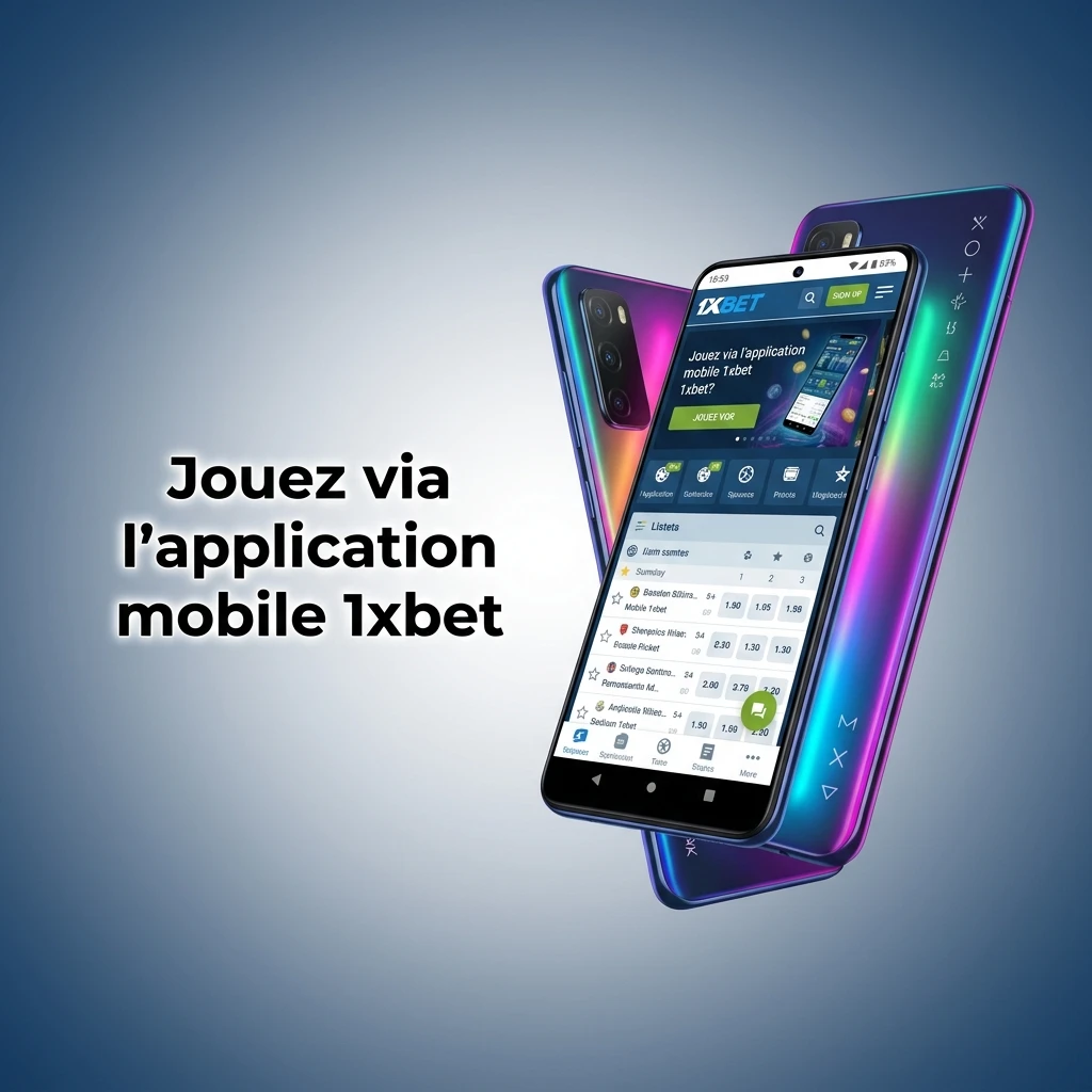 Interface de l'application mobile 1xbet sur Android pour parier en direct sur les matchs e-sport StarCraft II.