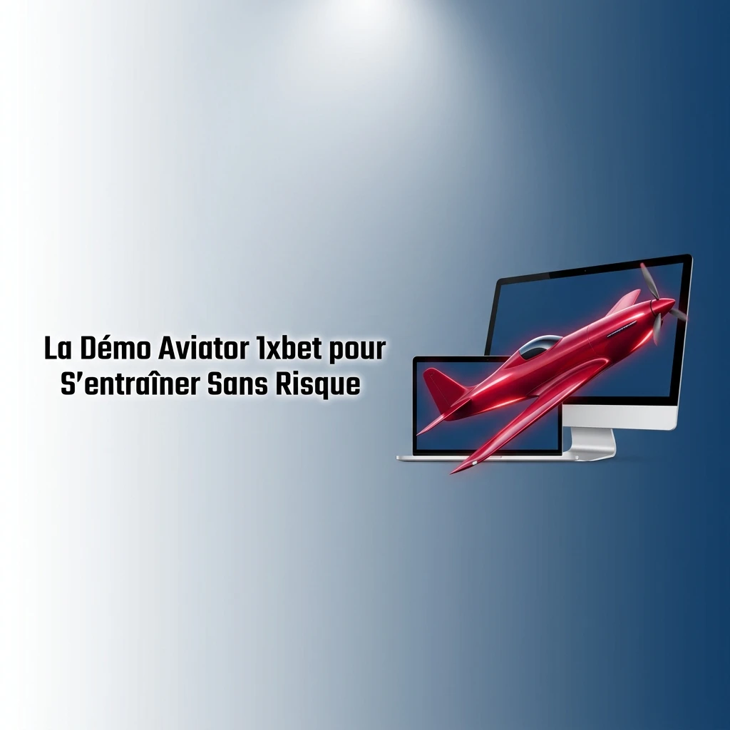 Interface de la démo Aviator 1xbet pour s'entraîner sans risque avec des crédits virtuels.