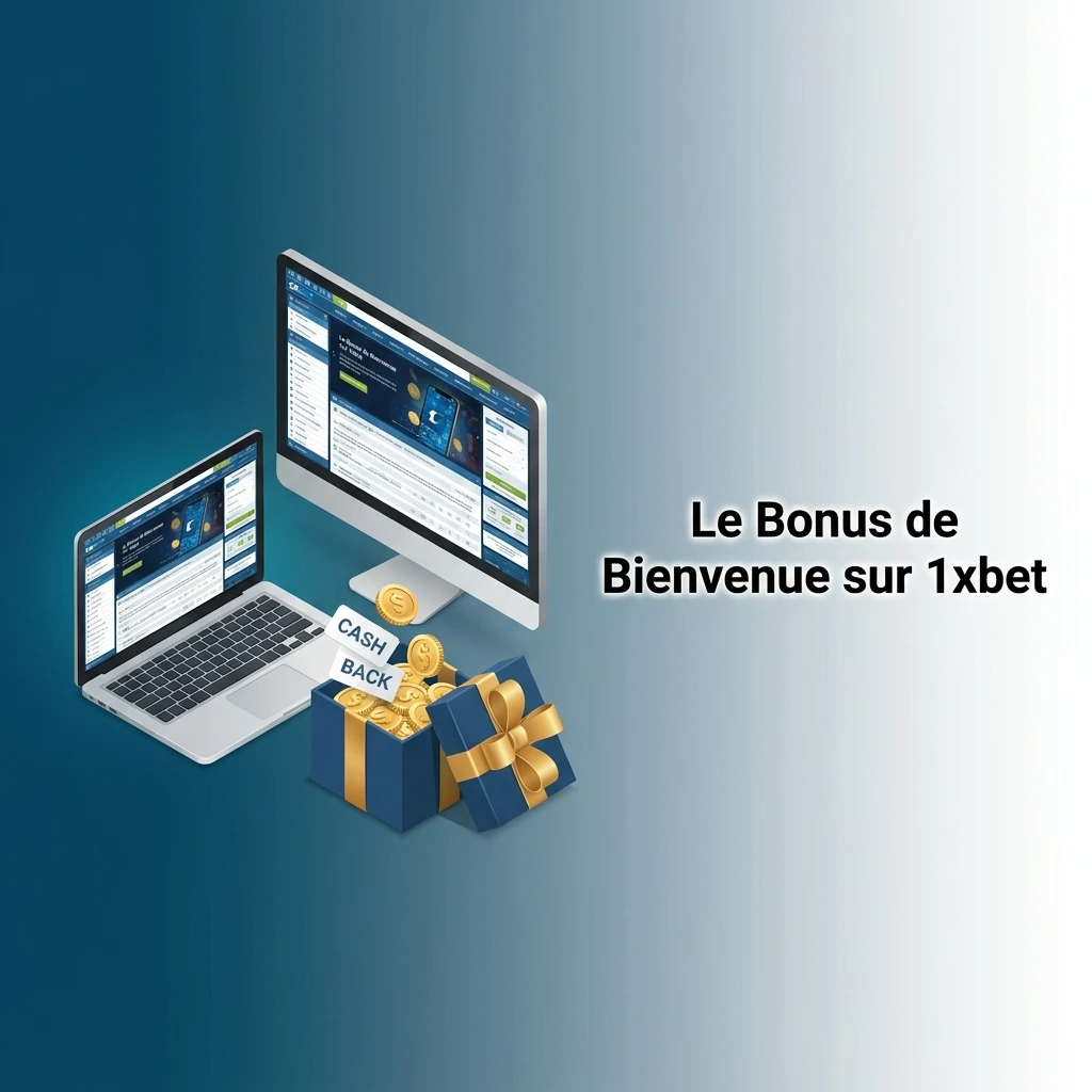 Bonus de bienvenue 1xbet au Mali offrant 1 000 000 XOF et 150 tours gratuits aux nouveaux inscrits.